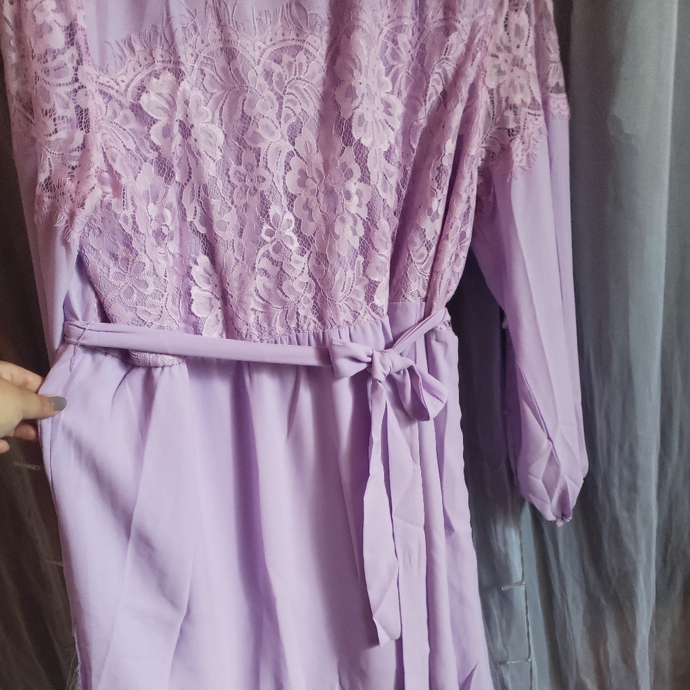 Purple lace dress